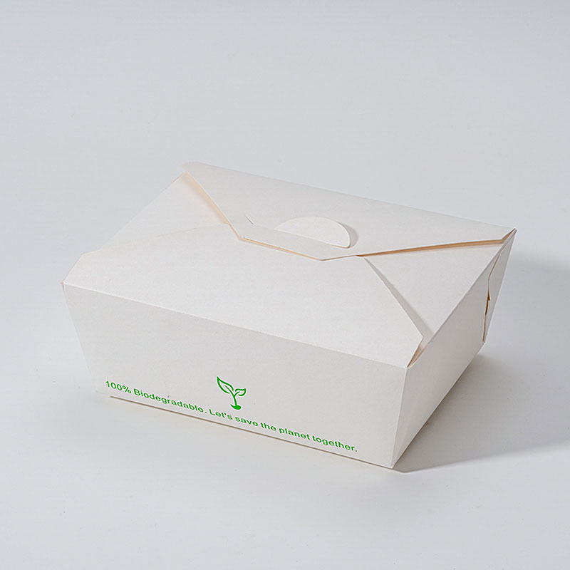PLA-foret papirboks for levering av måltid